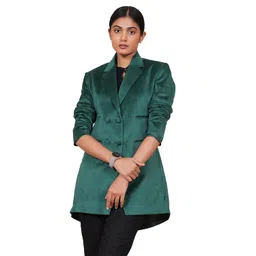 talethread Women's Cotton Velvet Blazer image 1