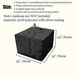 generic Household Supplies & Cleaning |Home Organization |Storage Bags Storage Bags Cushions Storage Bag Protective Bag Durable Oxford Cloth for Christmas Decor Black image 2