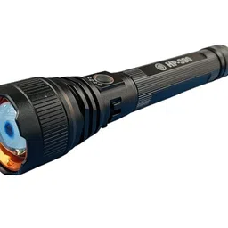 High-Power 18000 mAh Double Battery Rechargeable LED Flashlight with Long Range Bright Focus Beam Black image 4