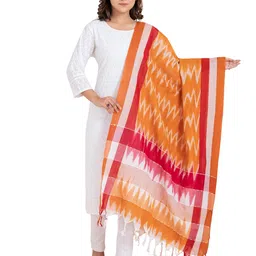 durga handlooms Sambalpuri Ikkat Print Pure Cotton Dupatta image 1