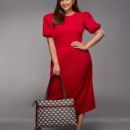 zouk Women's Jute Handcrafted Vegan Leather Statement Office Shoulder Bag image 2