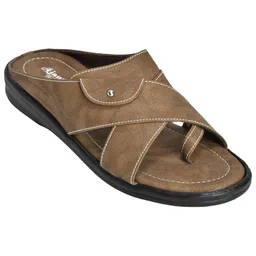 ajanta Men's Brown Synthetic Leather Sandal image 1