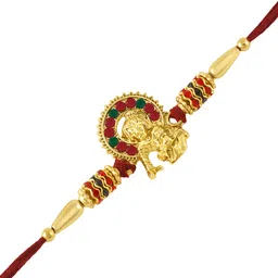 okos Rakshbandhan Rakhi | Rakhi For Brother, Bhaiya, Bhai | Rakhi Combo | Rakshabandhan Gift Set| Rakhi Gift| Kundan Rakhi Combo Set| Rakhi Set for Brother Bhabhi CO0008 image 3