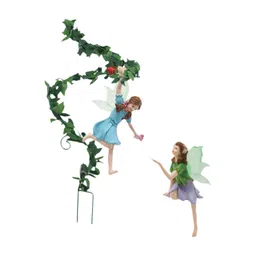 THE STYLE SUTRA Flower Fairy Garden Stakes Unique Resin Sculptures for Entrance Planter Lawn image 1