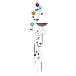 ATORSE™ Bird Bath with Plant Trellis Metal Garden Plant Support for Bird Enthusiasts Dragonfly|Home & Garden | Yard, Garden & Outdoor Living | Bird & Wildlife Accessories | Birdbaths image 4