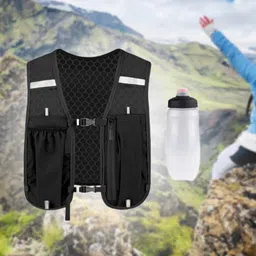 Enakshi (LABEL) Creations Running Hydration Vest Runner Rucksack Breathable for Jogging Outdoor Riding Black image 2