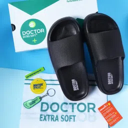 doctor extra soft Men's Classic Ultra Soft Sliders/Slippers with Cushion FootBed for Adult | Comfortable & Light Weight | Stylish & Anti-Skid | Waterproof & Everyday Flip Flops for Gents/Boys D-504 image 2
