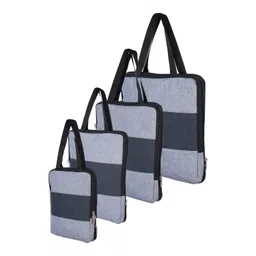 shibui Compression Polyester Packing Cubes Travel Organizer for men and women ; Expandable - Set of 5 (Grey) image 1