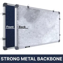 GOSHU 6 feet x4 feet Notice Premium Material Pin-up Board/Soft Board/Bulletin Board/Pin-up Display Board for Office, School and Home with 50 Push Up Pins (Blue, 6x4 feet with pins) image 2