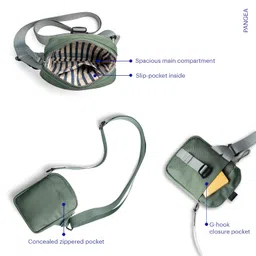 dailyobjects PET Cobble Sling Crossbody Bag for Men & Women I 100% Recycled from Used Plastic Bottles I Stylish, Durable, Travel Friendly Handbag with MultiIutility | Handcrafted In India image 5