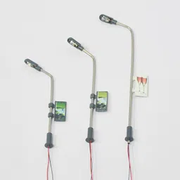 generic Meri Shopp 10X Model Train Led Light Micro Landscape Garden Street Lamp Post 1:100 | Models Kits | Tools, Supplies Engines, Grey image 5