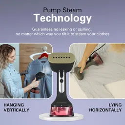 Hamilton Beach Professional Garment Steamer, Steam Iron for Clothes, 1740Watt Fast Heat Up, Turbo Steam Mode, Detachable Fabric Brush, Large 300ml Water Tank, Ergonomic Handle, 2m Cord, Black image 4