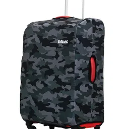bigwing Protective Cover in Polyester Fabric with Camouflage Print for | 24' Inch 65 cm Medium Size | Soft Luggage Trolley Bag Cover (Fits Only On Fabric Trolley Bag) image 1
