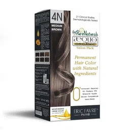Aequo Organic Cream Salon Pack Hair Colour 4N Medium Brown for Men and Women,120 ML|Natural Long Lasting Permanent Color for Hair, Beard & Mustache|100% Grey Coverage| PPD & Ammonia Free (Pack Of 1) image 2