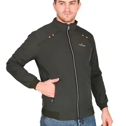 youth ride Men's Lightweight Single Layer Windcheater Jacket | Full Sleeve Red Solid Men Casual Jacket image 4