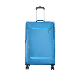 vip Eterno 8W Str 79 Cm | Check-in Polyester Soft Sided 8 Wheels Spinner Trolleys (Blue, Large) image 1