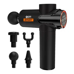 Beardo Deep Tissue Massage Gun | Sports Massager | Full Body Massager Machine for Pain Relief | 99 Performance Modes | Massage Machine for Body Pain | Faster Muscle Recovery with Multiple Attachments | Massage Gun For Men image 1