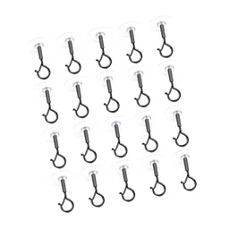 THE STYLE SUTRA 20 Pieces Adhesive Hanging Ceiling Hooks for Bags Wind Chimes Mobile Curtain Black image 4