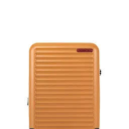 samsonite Red TOIIS Blossom Expandable 55 Cms Small Cabin Polycarbonate Hard Sided 8 Wheel Spinner Luggage/Suitcase/Trolley Bag (Gold Mustard) (Double Wheel), Mustard image 1