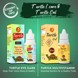 Sage Square Pet Care International Turtle I-Care & Cal Drop | Swollen, Inflamed Eyes & Strong Shell | Essential Calcium & Nutrition for Healthy Growth | Complete Turtle Healthcare (30ml) (Pack of 2) image 2
