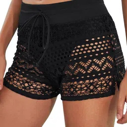 zonsaoja Women's Swim Shorts Waistband Swimsuit Bottom Board Shorts Swimwear Quick Dry Swimming image 1