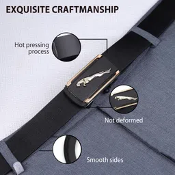 zoro Vegan Leather Belt for Men | Black | Formal/Casual image 4