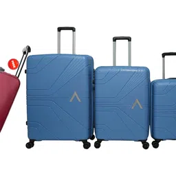 vip Aristocrat Set of 3 Hard Suitcase Cabin, (55+66+76Cm) Check-in Lightweight Luggage with 8 Strong Wheels,Secured Combination Lock,Xtra Strong Zipper & 7 Years International Warranty (Ocean Blue) image 1
