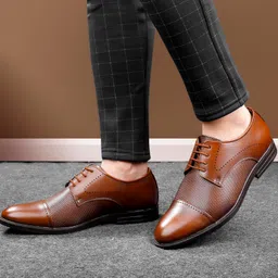 bacca bucci Men WINDSOR Formal Shoes with Superior Comfort | All Day Wear Office Or Party Lace-up Shoes image 4