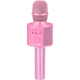 BONAOK Wireless Bluetooth Karaoke Microphone,3-in-1 Portable Handheld Karaoke Mic Speaker Machine Home Party Birthday for All Smartphones PC(Q37 Pink) image 1