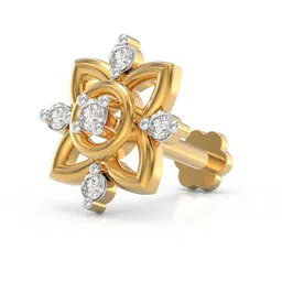 u are 925 Sterling Silver 18K Gold Plated Sunny Petals Nose Pin for Women and Girls | With Certificate of Authenticity and 925 Stamp image 1