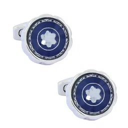 zivom Luxury Silver Rhodium Brass Office Formal Shirt Blazer Cufflinks Pair Men Gift Box image 1