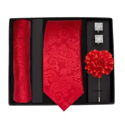 to the nines Men's Jacquard Tie, Pocket Square, Cufflinks & Lapel Pin image 5