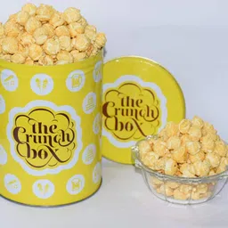 The Crunch Box Cheddar Buttered Popcorn Tin 150 Gram Healthy Snack Vegetarian Munching for Kids image 2