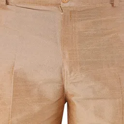 fashtastic Men's Silk Ankle Pant - Ethnic Style Pajama (Large, Gold) image 5