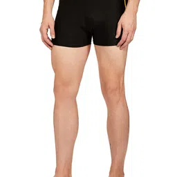 i-swim Mens Costume IS-5508 Black Yellow MANTONGNI with Pocket Size Free Size with Goggles Silicone IS-1600 with Pouch Sky and 100% Silicone Swimming Cap Plain Sky image 5