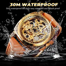 forsining Square Luxury Retro Mechanical Watch for Men, Gorgeous Hollow Skeleton Self-Wind Carved Automatic Watches Vintage Leather Strap Wristwatch Silver Dail Black Strap image 5