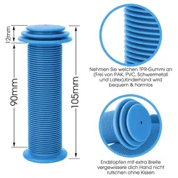 CALANDIS® 2Pcs Bicycle Handlebar Grips Non Slip Rubber MTB Bike Handle Grips Cycle Blue | Handlebar Grips Tape & Pads | Bicycle Components & Parts | Cycling image 3