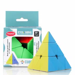 Chanak Speed Pyramid Cube, Stickerless Pyramid Cube, Triangle Pyraminx Cube for Kids Above 8 Years, BIS Approved. image 1