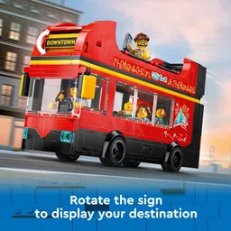 LEGO City Red Double-Decker Sightseeing Bus Toy 60407 Building Blocks Toys for 7+ Gift for Boys and Girls image 5