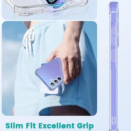 Lustree Silicone Back Cover For Perfect Fitting Transparent Bumper Side Protection Back Cover For Samsung Galaxy A55 5G -Transparent image 4