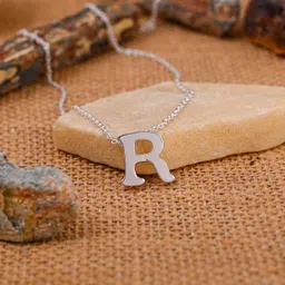 i juels ; live the emotions 925 Sterling silver Initials Alphabets Pendants with chain | Gift for Women & Girls | With Certificate of Authenticity and 925 Stamp | 6 Month Warranty* image 2