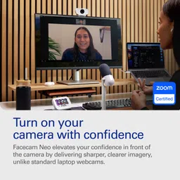 Elgato Facecam Neo — Plug-’n-Play Webcam, 1080p60 Full HD, USB Connect on Laptop & Desktop – For Streaming, Teams/Zoom/Slack, TikTok/Instagram/FaceTime – PC and Mac Friendly. image 2