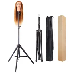VIVIAN Wig Stand Tripod Mannequin Head Stand Metal Adjustable Heavy Duty Wig Head Stand for Canvas Block Head Cosmetology Hairdressing Training Doll Head and Styling Making Wigs image 1