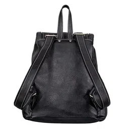 brand leather Genuine Leather Stylish Women's Backpack Use for College|School|Office|Travel image 2
