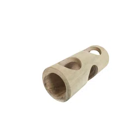 KSK Natural Bamboo Wood Hamsters Tunnel Exercise Tube Chew Toy Forest Hollow Bamboo Trunk Tunnel Tube Toy for Small Animals image 3