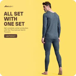 boldfit Thermal Wear For Men Set Top & Bottom Natural Insulation Thermal Wear For Men Thermal Winter Clothes For Men Set Thermals Innerwear For Men Cotton-viscose Body Warmer For Men Set & Top Thermal image 4