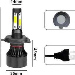 Autozap 4 Side 3D H4 Led Headlight for Splendor iSmart (2018-2024) 3600LM 40W 12V image 3