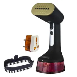 Hamilton Beach Professional Garment Steamer, Steam Iron for Clothes, 1740Watt Fast Heat Up, Turbo Steam Mode, Detachable Fabric Brush, Large 300ml Water Tank, Ergonomic Handle, 2m Cord, Black image 1