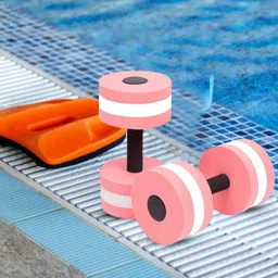 F FABOBJECTS® Water Weights | Water Aerobic Exercise Foam Dumbbell | Portable Aquatic Dumbells Aquatic Dumbbell Pool Barbells For image 5