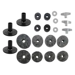 bnf BNF® 21 Pieces Replacement Cymbal Felt Washer Drum Accessories Drum Set Equipment Black image 1